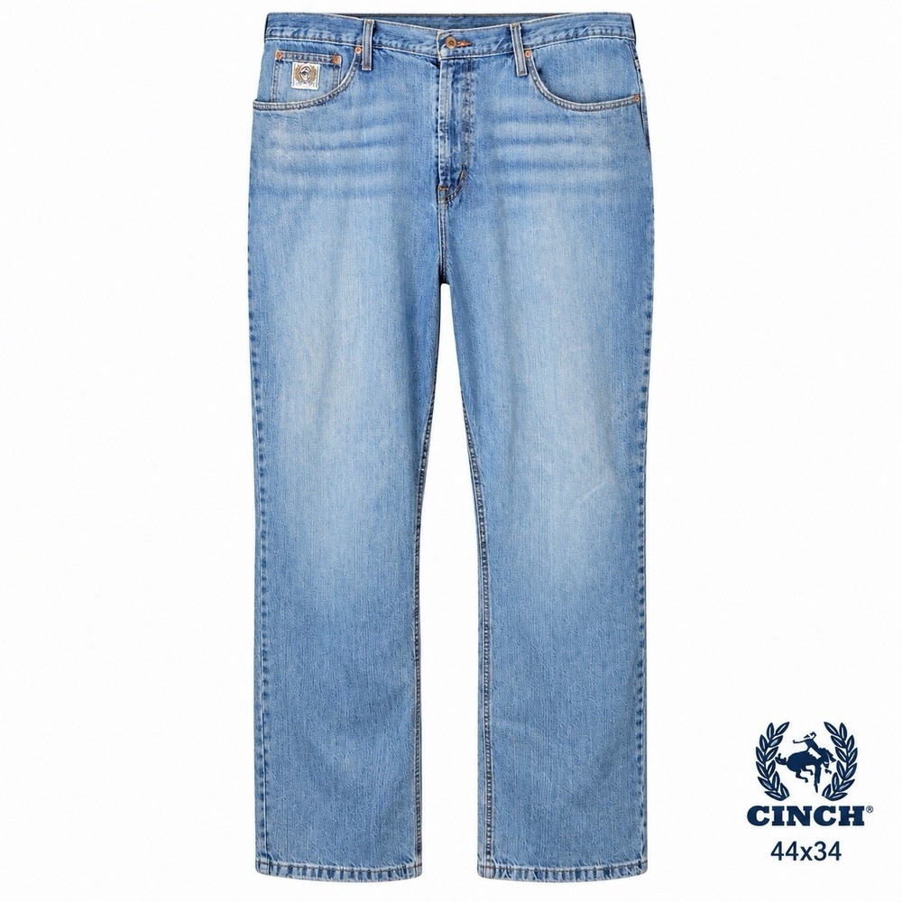 Cinch White Label Jeans Men 44x34 Medium Stone Relaxed Fit Straight Leg Western